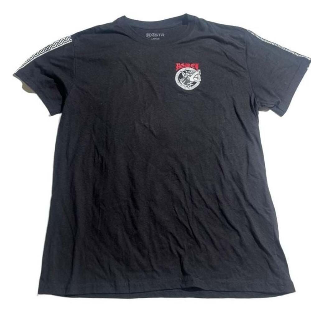 GSTR Rebel Doberman Graphic T-Shirt Black Size Large